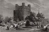 Rochester Castle and grounds as a public park. Kent 1883 old antique print