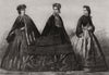 Paris fashions for November 1849 old antique vintage print picture