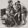 Paris fashions for November 1849 1849 old antique vintage print picture