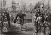 Opening of the James Watt Dock by the Provost of Greenock. Scotland 1886 print