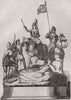 The Doncaster race plate, 1854. Queen Philippa. Battle of Neville's Cross 1854
