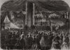 Duke Of Edinburgh giving prizes on the school Frigate Conwy, Liverpool 1866