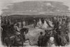 Norfolk volunteer review Mousehold Heath: Lady Suffield prizegiving Rifles 1863