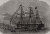 Visit of the Prince of Wales to the training ship Worcester 1866 old print