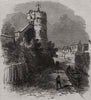 The City of Chester. The Phoenix Tower on the city walls. Cheshire 1869 print