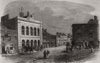 The town of Wellington, Somerset 1853 old antique vintage print picture