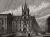New buildings, Caius College, Cambridge. Cambridgeshire 1876 old antique print