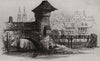 Old bridge, Nuremberg. Germany 1864 antique vintage print picture
