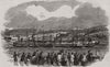 New landing stage St. George's Pier, Liverpool 1847 old antique print picture
