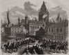 Prince of Wales passing Great George Street, Leeds. Yorkshire 1868 old print