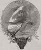 Heads of the months. April. Pretty Ladies 1847 old antique print picture