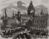 Leeds Exhibition. Prince of Wales in Great George Street 1868 old print
