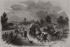 Ely, from the railway station. Cambridgeshire 1845 old antique print picture