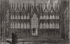 The Wilberforce screen, Winchester cathedral. Hampshire 1876 old antique print