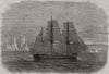 The Truelove, of Hull, the last of the sailing whalers. Yorkshire 1870 print