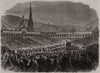 The Sunday-School Children in the Piece-Hall, Halifax. Yorkshire 1863 print