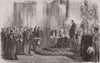 Address to Queen Victoria at the Station Hotel, Hull. Yorkshire 1854 old print