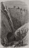 The Ten-Yard open coal-seam at Dudley. Worcestershire 1849 old antique print