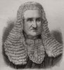 Vice-Chancellor Charles Hall. England 1873 old antique vintage print picture