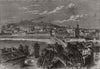 Saarbrücken, the day after its capture by the French. Germany 1870 old print