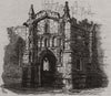 South porch of St. Margaret's Church. Leicester 1868 old antique print picture