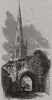 Magazine and Newark Gate. Leicester 1868 old antique vintage print picture