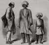 Mahometan servants in India 1858 old antique vintage print picture