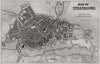 Map of Strasbourg - plan of the city and fortress of Strasbourg. Bas-Rhin 1870