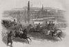 The Emperor of Austria leaving Vienna 1848 old antique vintage print picture