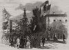 Reception of the Her Majesty at Antwerp. Belgium 1845 old antique print