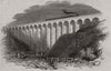 Completion of the South-Eastern Railway. The Folkestone viaduct. Kent 1844