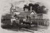 Arrival of Her Majesty at the Castle Howard railway station. Yorkshire 1850