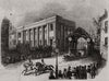 The news-rooms, Leicester. Leicestershire 1843 old antique print picture