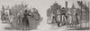 Calais fetes. Courgainaise fishwomen; sketch in the Courgain 1852 old print