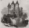 The Chateau at Pau. Pyrénées-Atlantiques 1845 old print picture