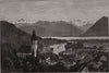 Holiday reports on the Continent. Thun, Switzerland 1886 old antique print