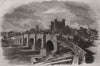 Rochester old bridge. Kent 1856 antique vintage print picture