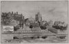 The typhoid epidemic: Maidstone, from the Medway. Kent 1897 old antique print