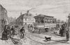 Electric tramway at Northfleet. Kent 1889 old antique vintage print picture