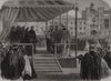 Cambridge University. Address to the Prince in Trinity College quadrangle 1864