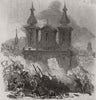 Conflict at the university, Vienna. Austria 1848 old antique print picture