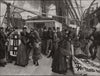 Patagonian fur dealers onboard, Punta Arenas, Magellan Strait, Chile 1889