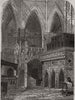 Westminster Abbey - Edward the Confessor's Chapel. London 1848 old print