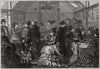 Sketches in Vienna. A fashionable conditorei. Austria 1873 old antique print