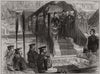 Embarkation of the Emperor of Russia at Gravesend 1874 old antique print