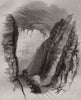 First Folkestone train passing Bletchingley Tunnel. Surrey 1843 old print