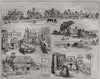 The Prince Of Wales's labourers' cottages at Sandringham. Norfolk 1884 print