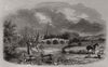 Melton Mowbray. Leicestershire 1843 old antique vintage print picture