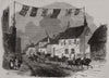Entrance to the village of Walmer. Kent 1842 old antique vintage print picture