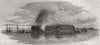 Blowing up of Fort Rotshensalm, in Finland 1855 old antique print picture